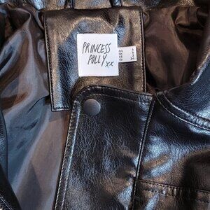 Black patent leather jacket